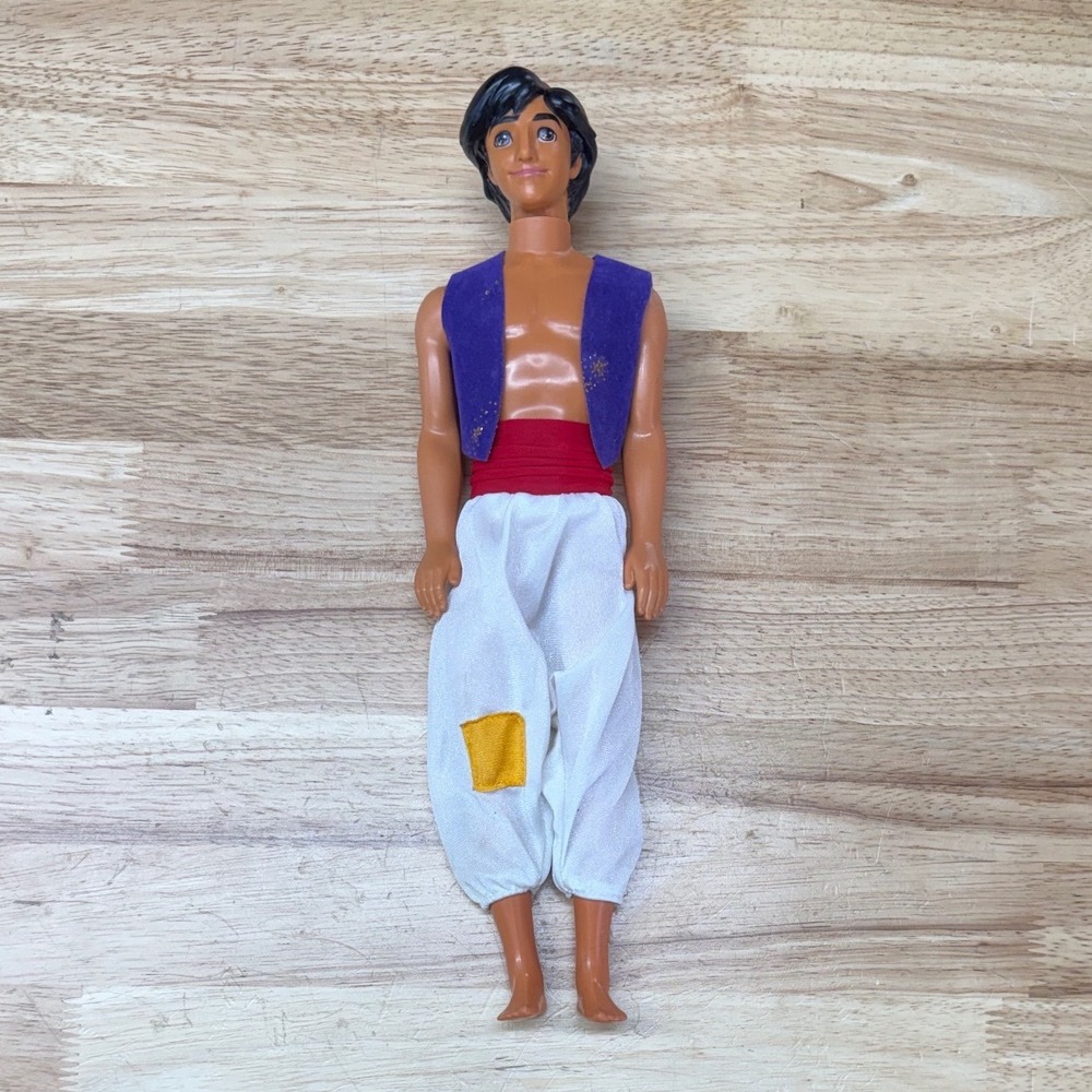 Disney Aladdin Prince Ali Fashion Doll Mattel Vintage 1992 Boy Malaysia 12 inch